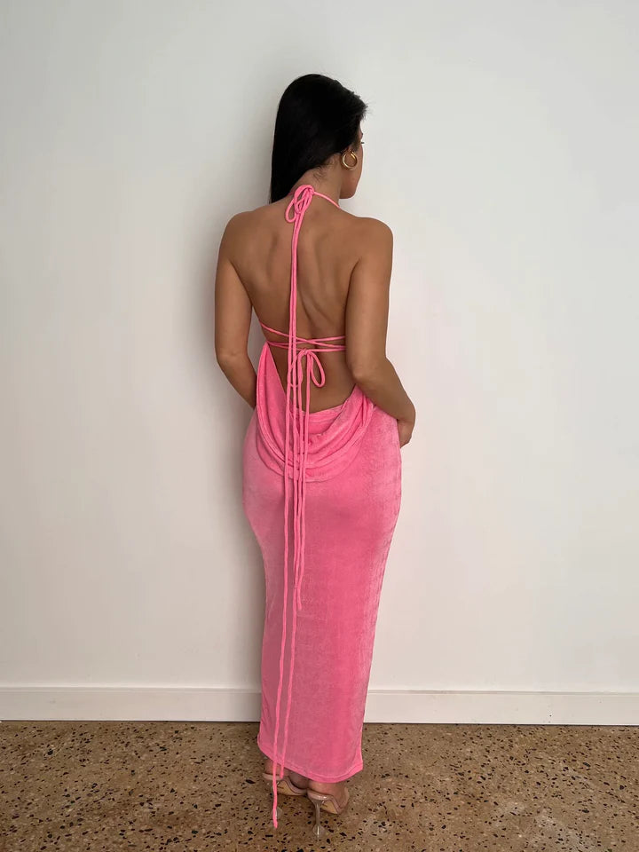 Classy© backless maxi dress