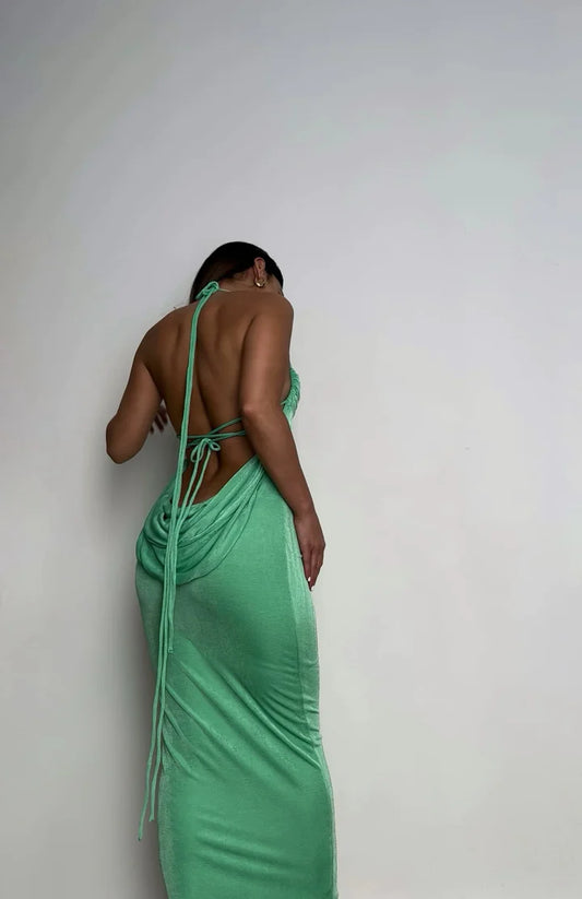 Classy© backless maxi dress